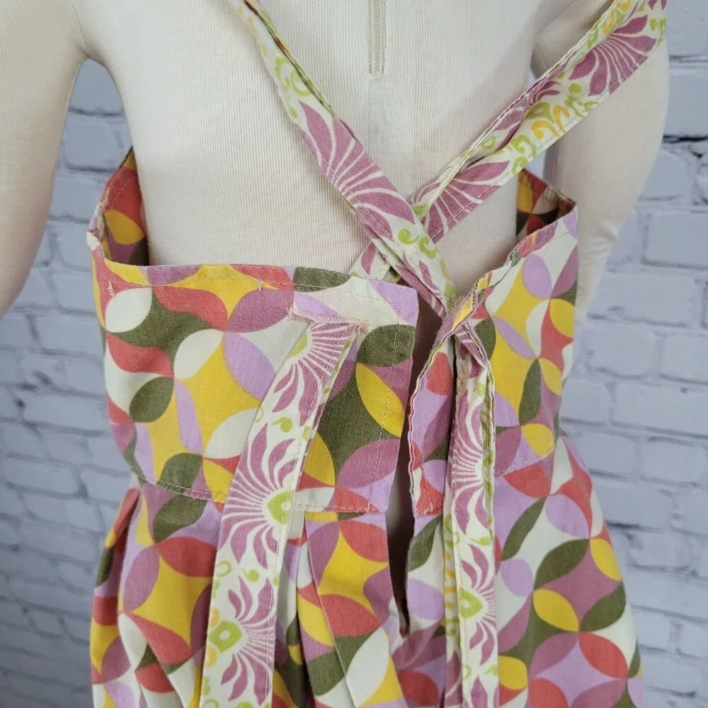 Ava Loves Olli Multicolor Print Adjustable Crossback Tie USA Made Dress Size 4T